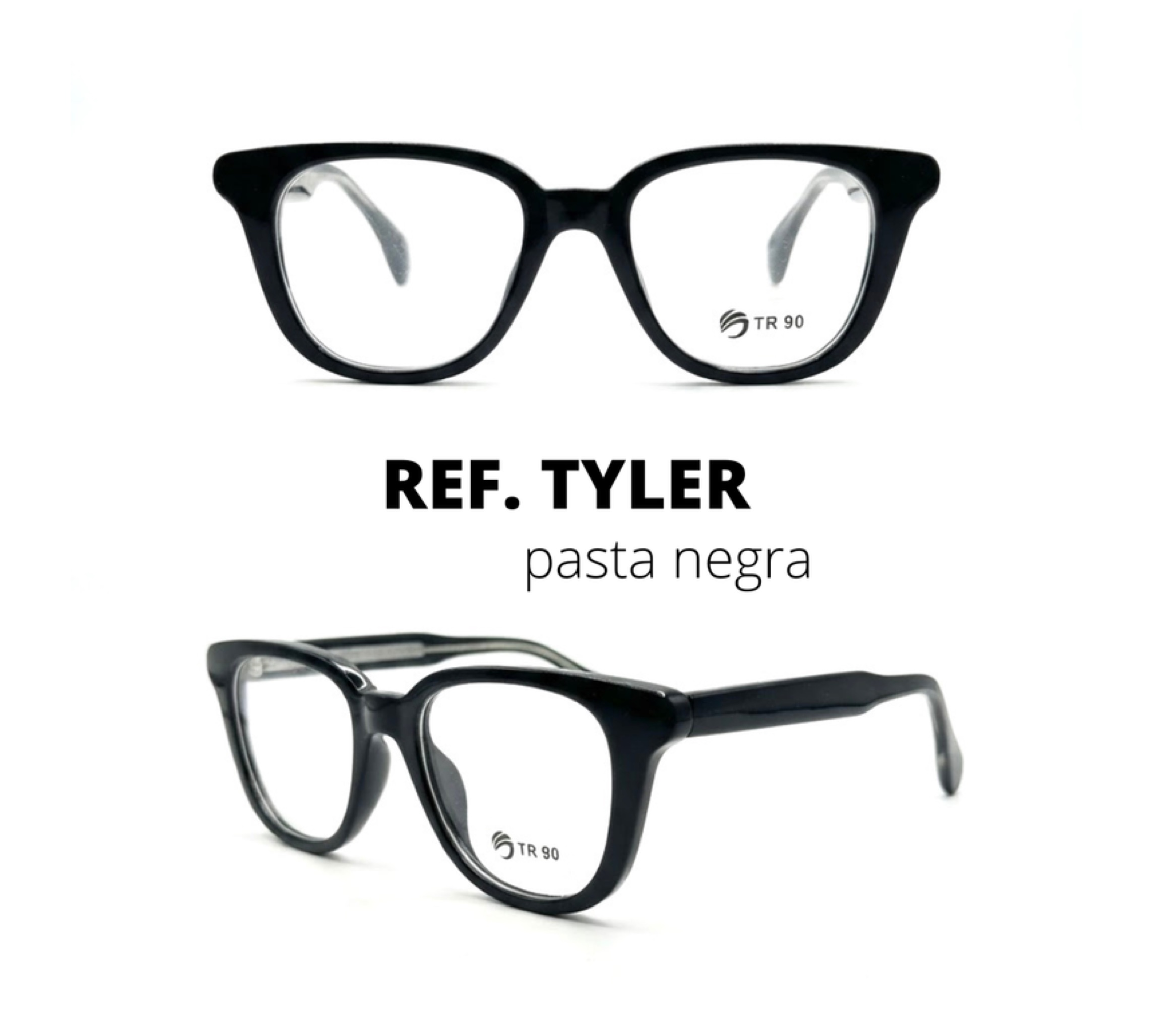 Sello Eyewear TYLER Negro Clásico Minimal