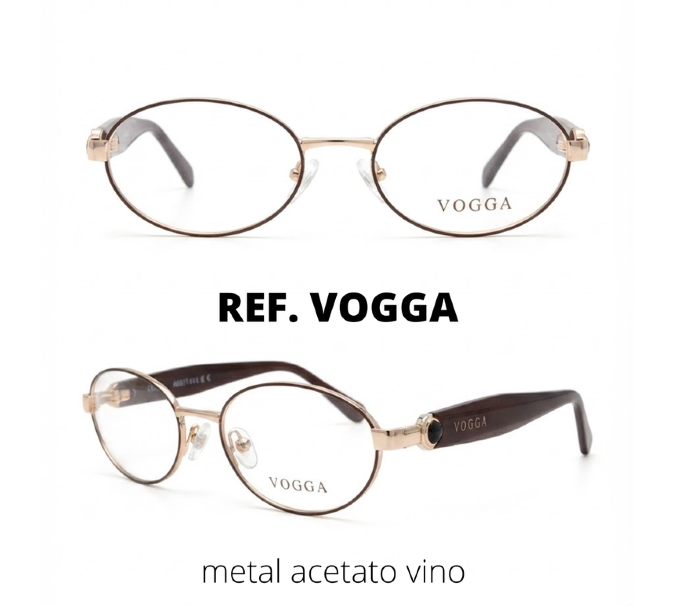 Vogga Eyewear VOGGA Vino Tinto & Metal Oro